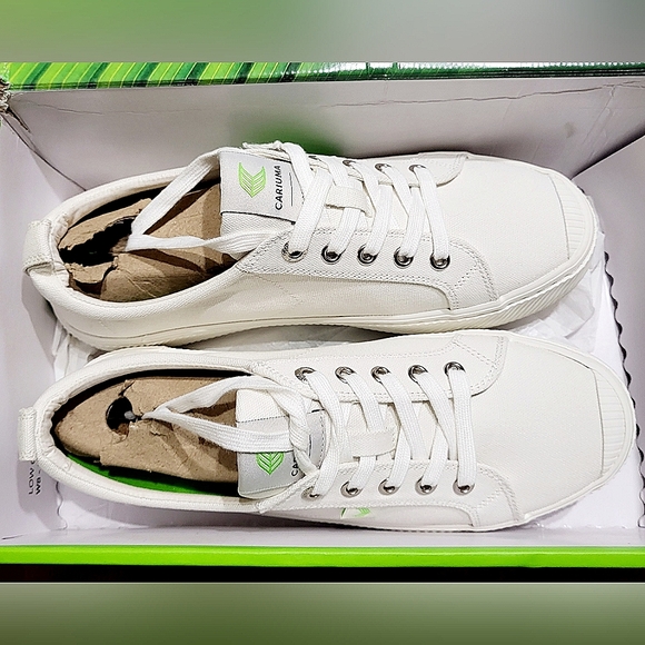 NEW Cariuma OCA Low Canvas Sneaker White cork & memory foam insole Sz 8.5 Wmn - Picture 3 of 12